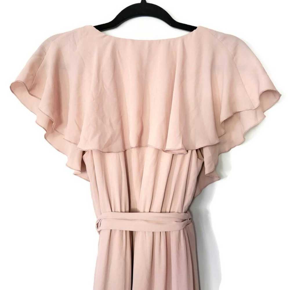 Jess Ruffle Midi Dress by MUMU, Size Medium, Neut… - image 5
