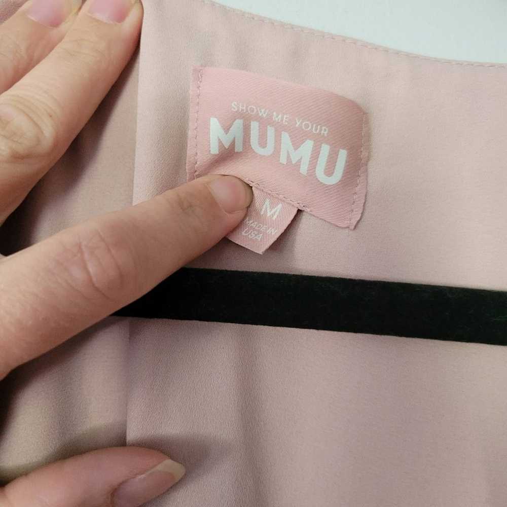 Jess Ruffle Midi Dress by MUMU, Size Medium, Neut… - image 7