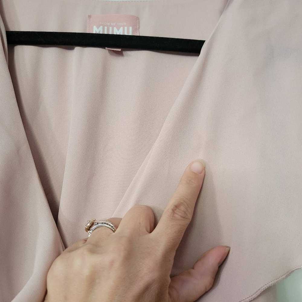 Jess Ruffle Midi Dress by MUMU, Size Medium, Neut… - image 9