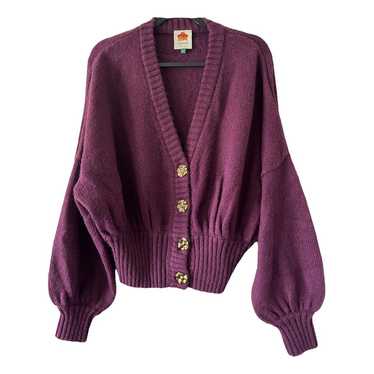 NWT FARM Rio Black high quality made in brazil cardigan purple size M