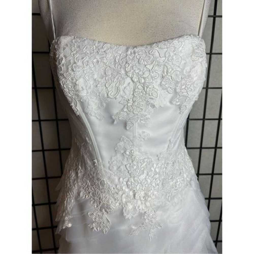 Angels Bridal Ivory Floral Embroidered Ruffled We… - image 5