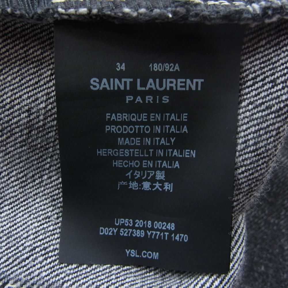 Saint Laurent Paris Used Look Black Denim - image 4