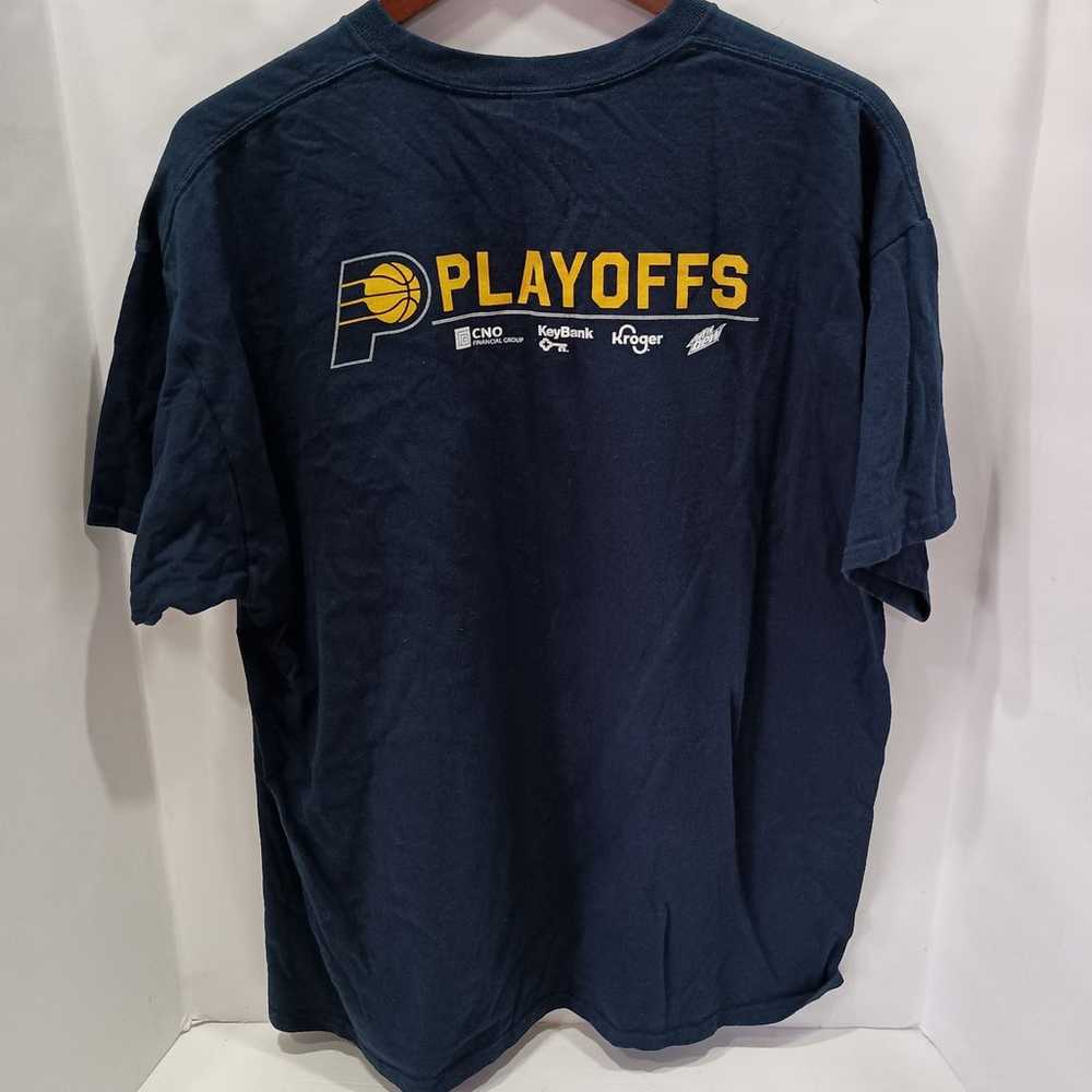 Indiana Pacers NBA Playoffs T Shirt Blue Men's Sz… - image 4
