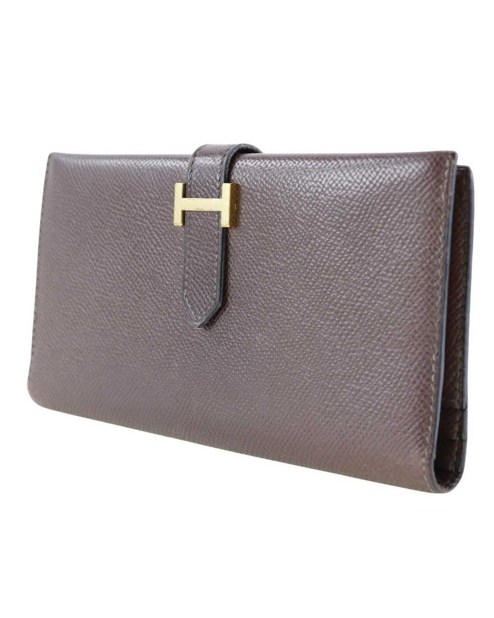Hermes Classic Leather Bi-Fold Wallet with Belt C… - image 2