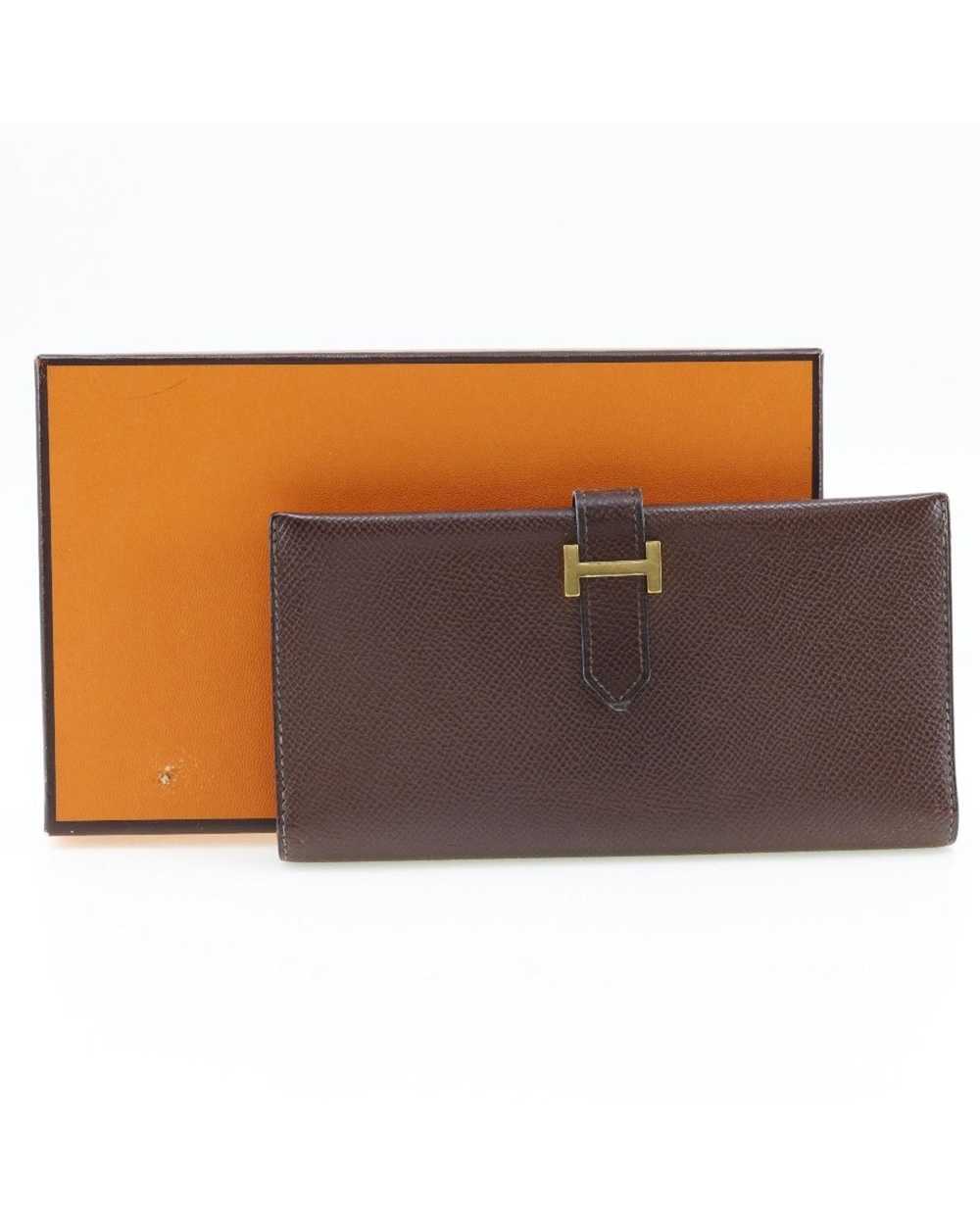 Hermes Classic Leather Bi-Fold Wallet with Belt C… - image 9