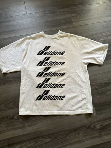 WE11DONE Oversized White We11done Logo T-Shirt