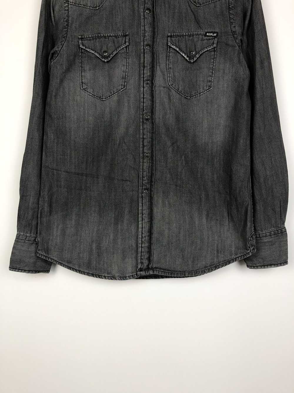 Replay Replay Gray Denim Shirt size S - image 3