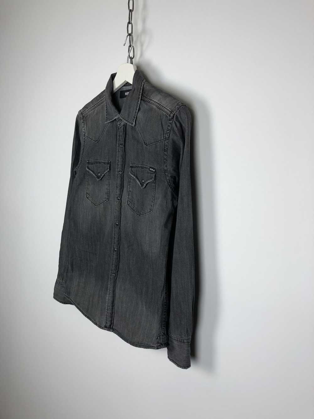 Replay Replay Gray Denim Shirt size S - image 6