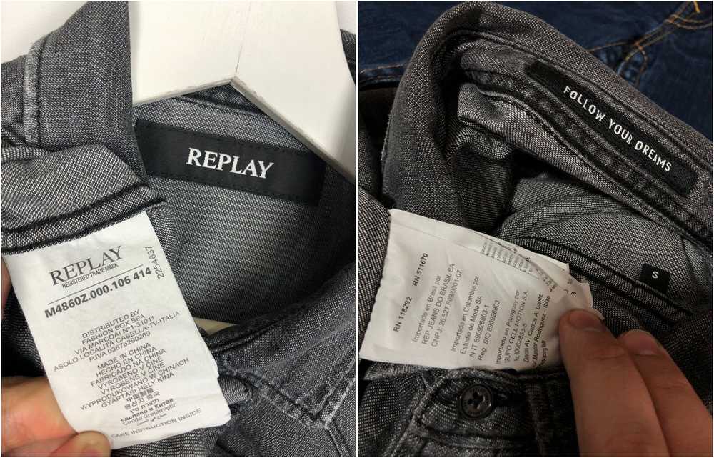 Replay Replay Gray Denim Shirt size S - image 9