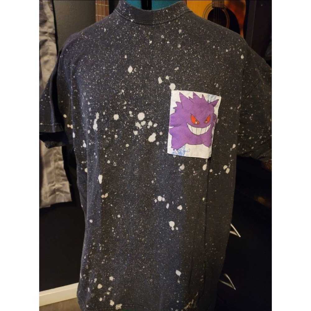 Y2K Grunge Pokemon Gengar Bleach Tie Dye Shirt - image 1