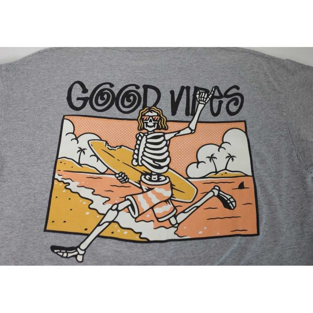 Call Your Mother Skeleton Surfer Good Vibes Tee - image 5