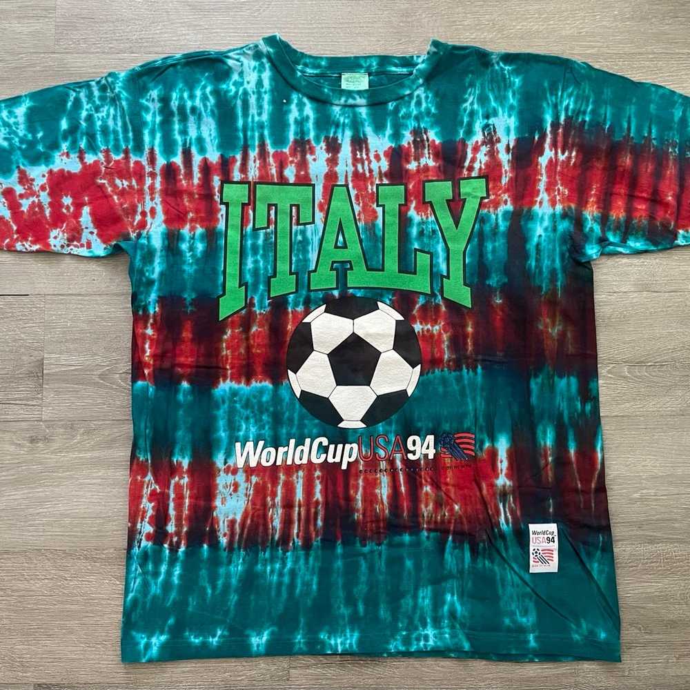 Vintage 1994 Italy World Cup T-shirt Men’s Size X… - image 1