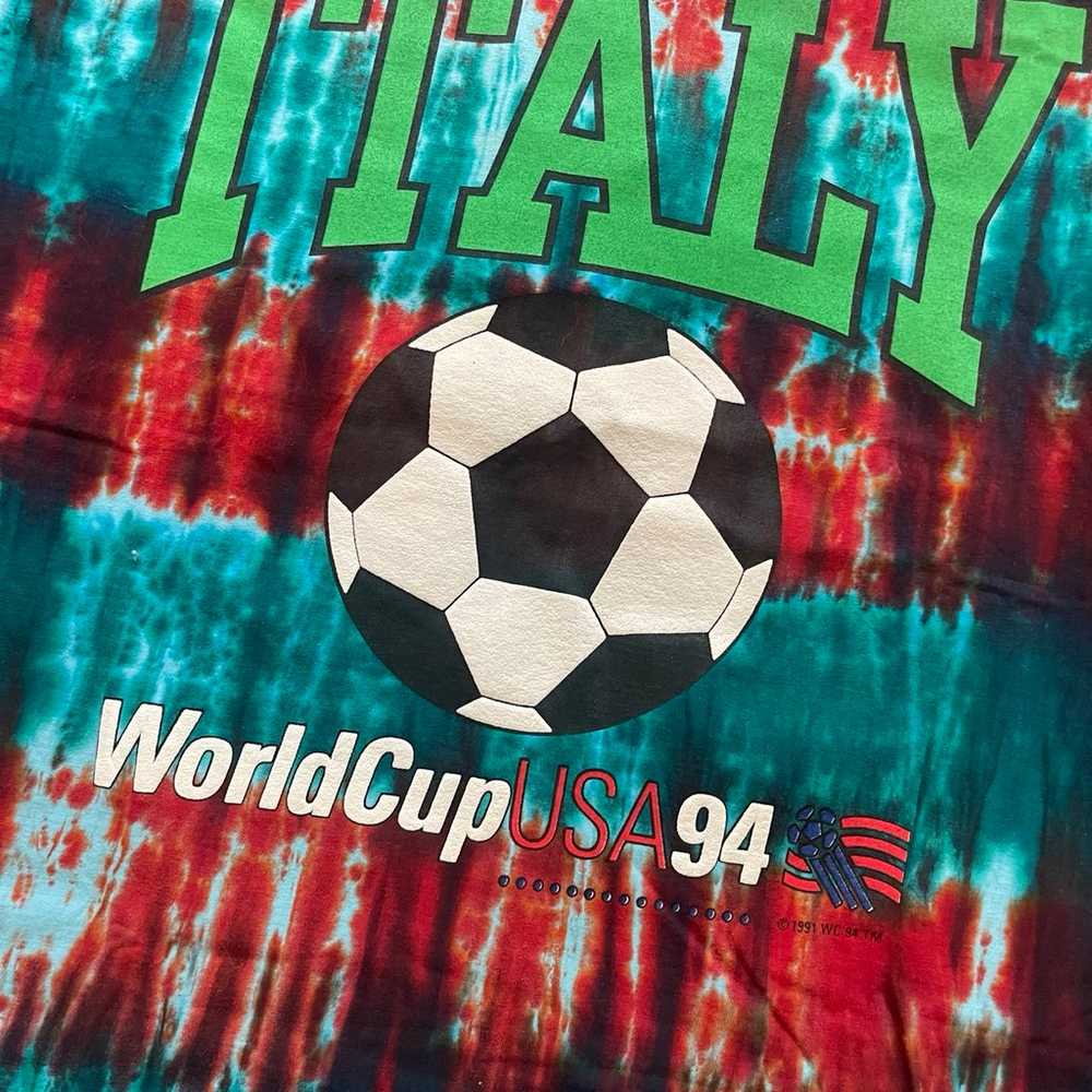 Vintage 1994 Italy World Cup T-shirt Men’s Size X… - image 2