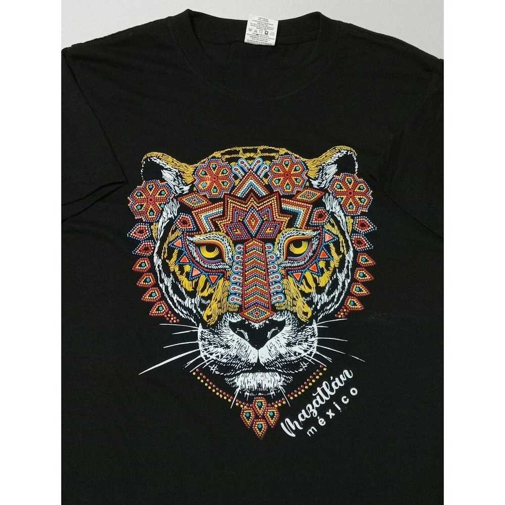 Olimpus T-Shirt M Mazatlan Mexico Black Puff Pain… - image 1