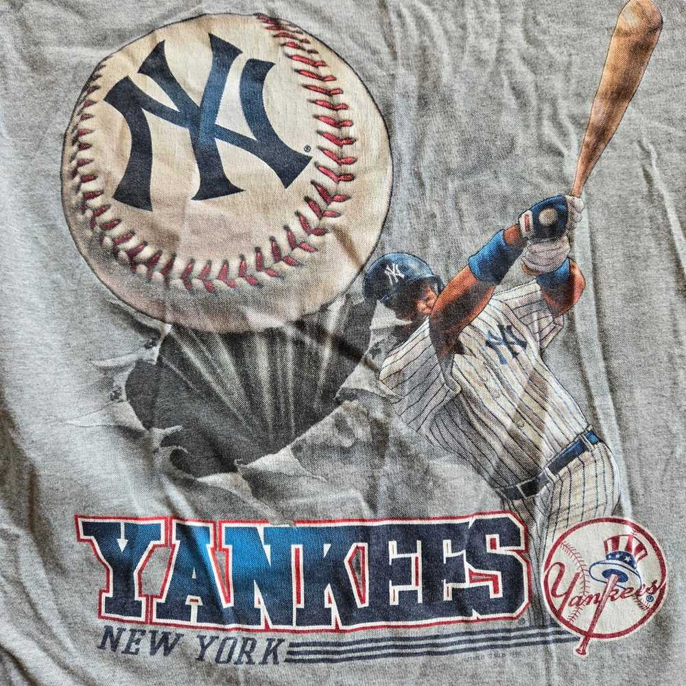 Vintage 1996 New York Yankees Nutmeg Shirt - image 3