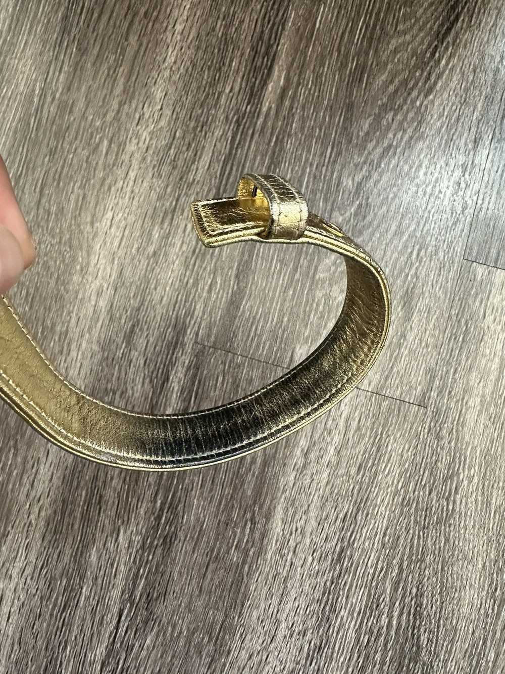 Loewe Leather Gold Loewe Bracelet Snap On - image 10