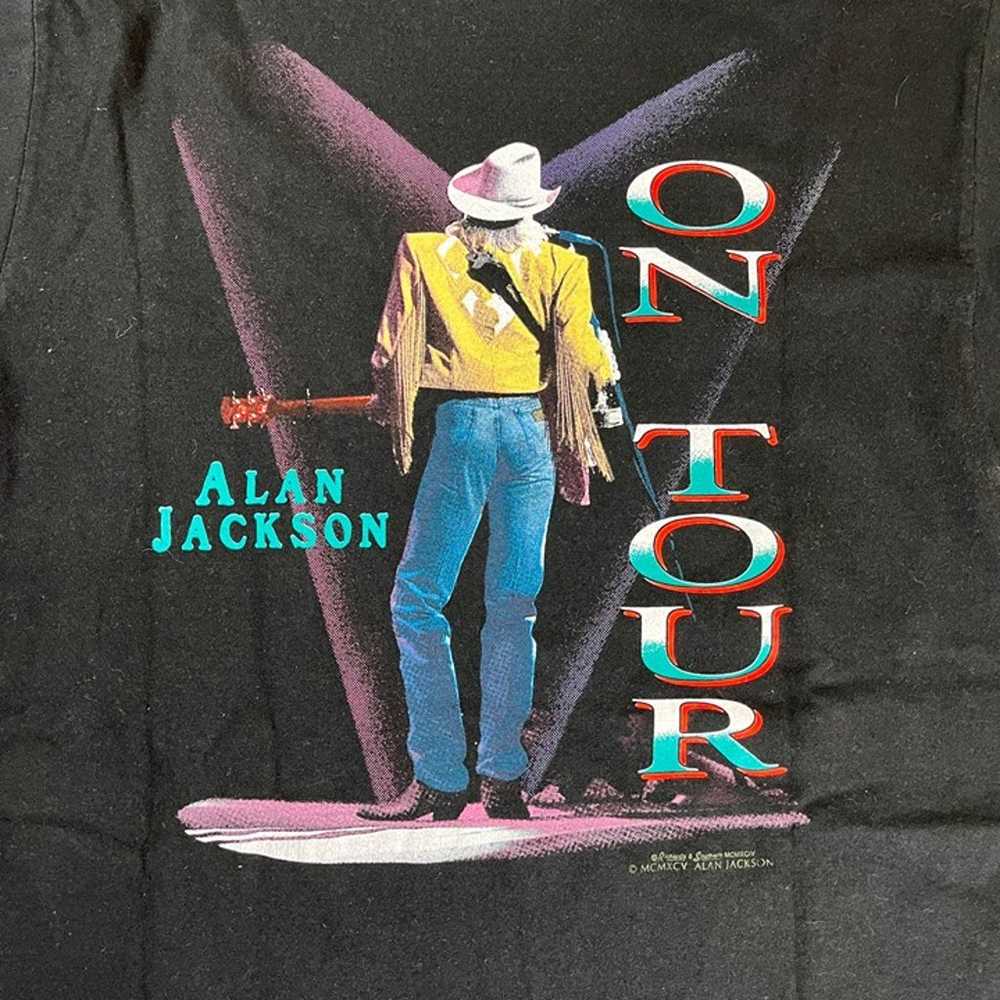 Vintage 90's Single Stitch Alan Jackson Tee Size … - image 6