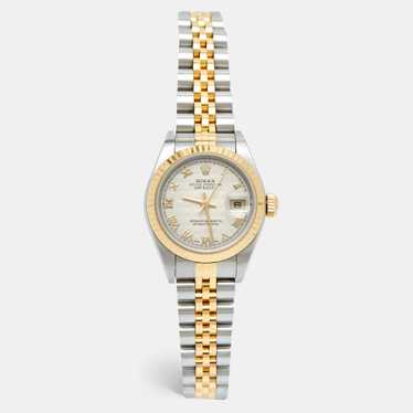 ROLEX Ivory 18k Gold Stainless Steel 79173 Women'… - image 1