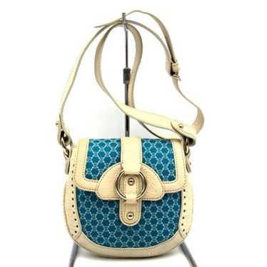CELINE Shoulder Bag Pochette Macadam Pattern Blue… - image 1