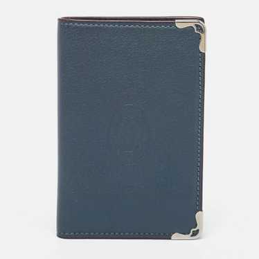 CARTIER Blue Leather Must de  Bifold Card Case - image 1