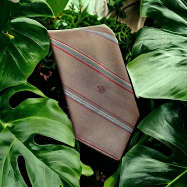 Dior Christian Dior Repp tie Brown Blue White Red… - image 1