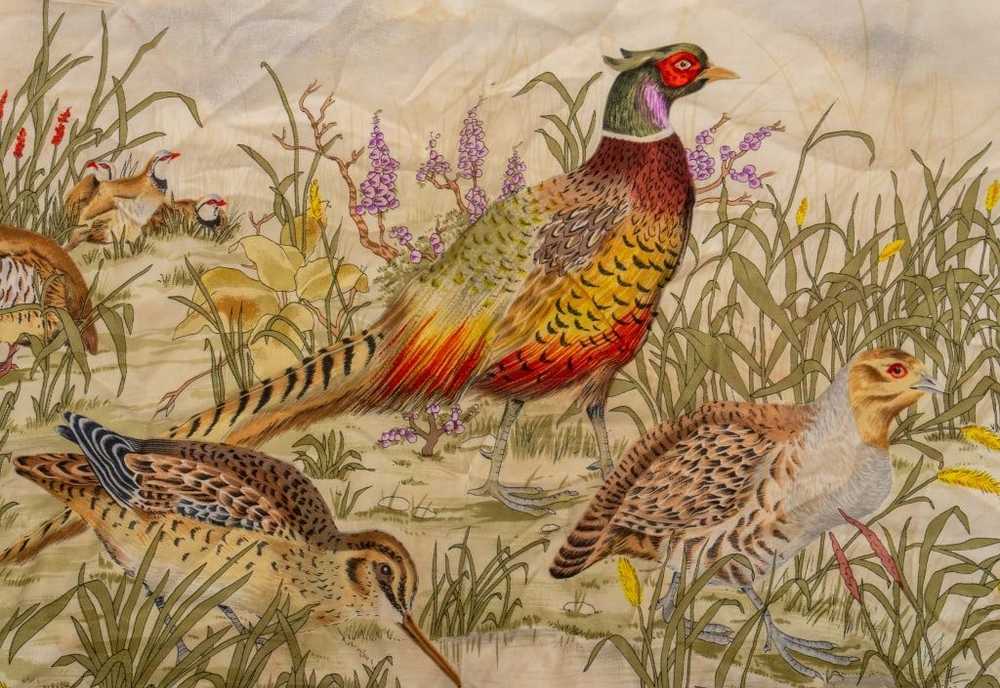 Gucci Ducks and Pheasants Silk Scarf - image 2