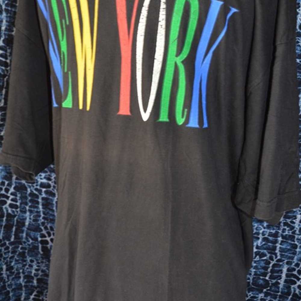 Vintage Men T-Shirt   NEW YORK Printed Multicolor… - image 10