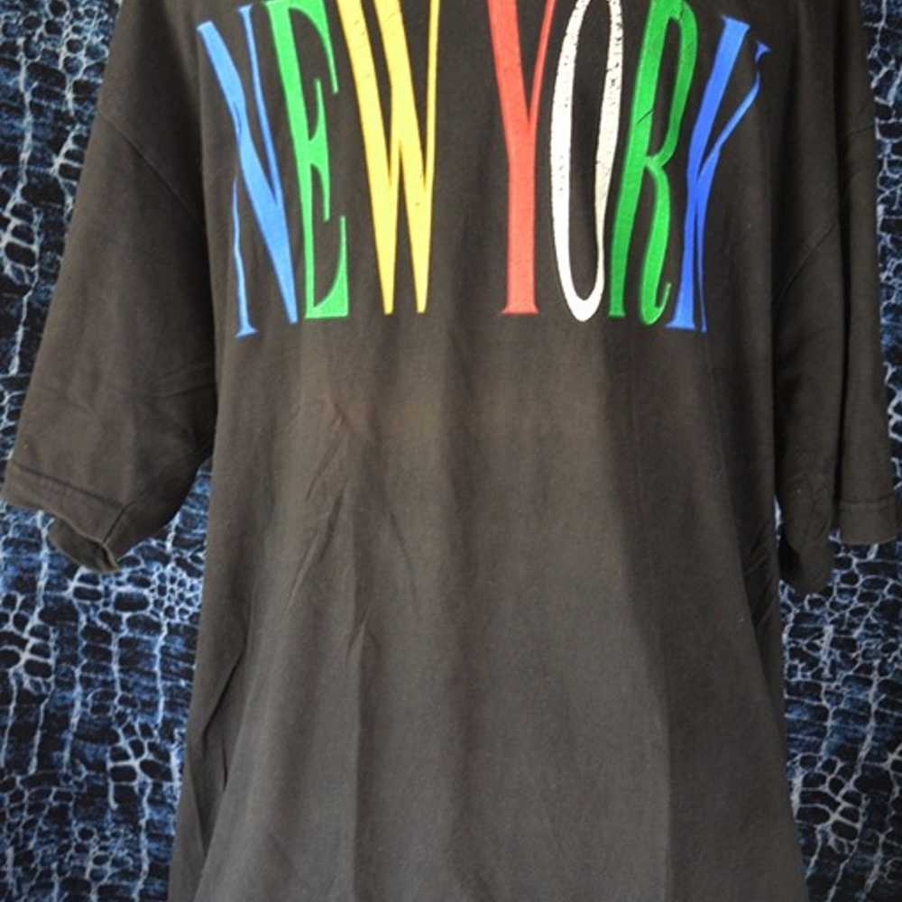 Vintage Men T-Shirt   NEW YORK Printed Multicolor… - image 6