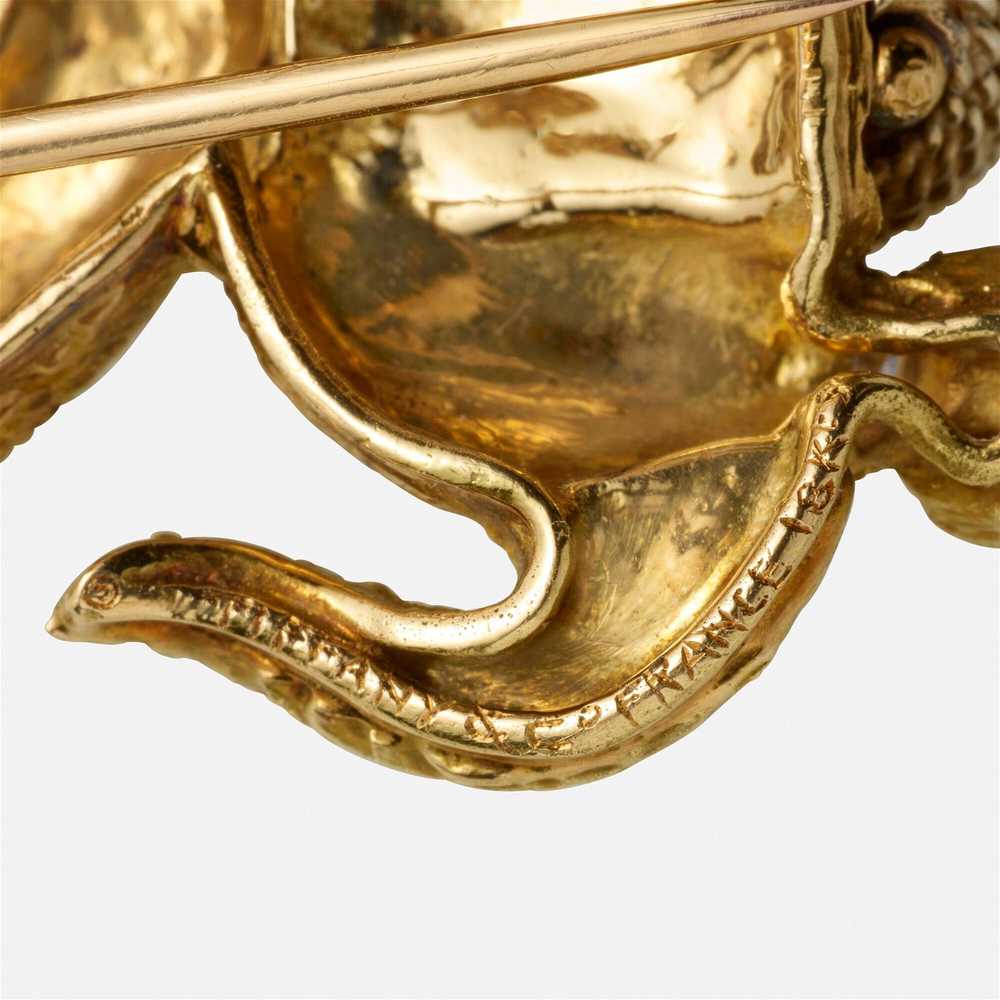 Tiffany & Co., Gold and gem-set cat brooch - image 3