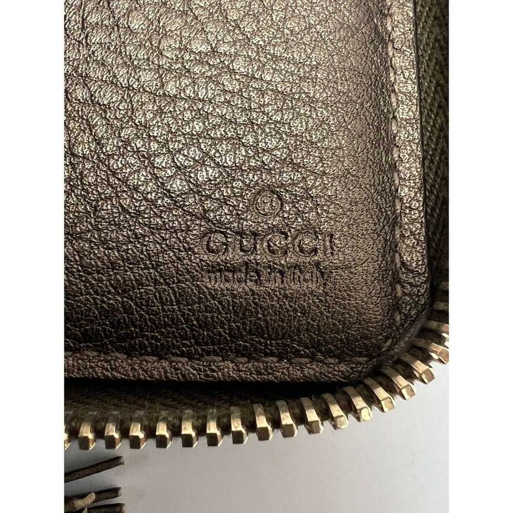 Gucci Beige Diamante Bamboo Zip around Compact Wa… - image 2
