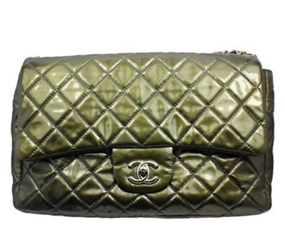 2008 Chanel Classic Jumbo Quilted Patent Leather … - image 4