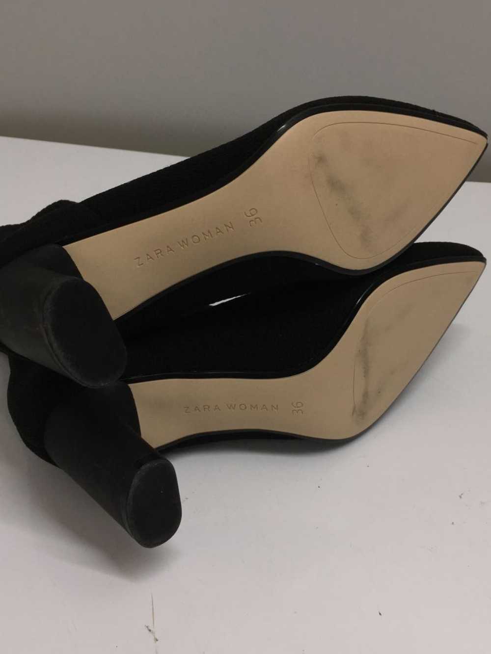 Zara Short Boots/Sock Boots/Heel/36/Black/Black/C… - image 4