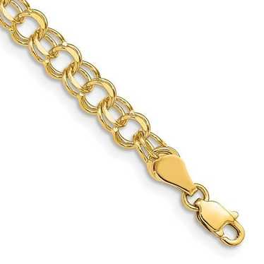Brand New 14k Yellow Gold Polished Double Link Ch… - image 1