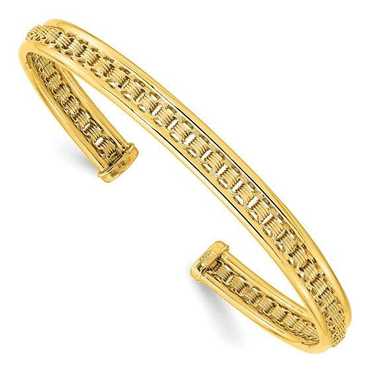 Brand New 14k Yellow Gold Polished and Textured C… - image 1