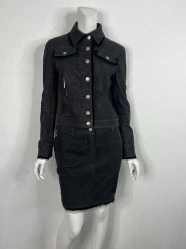 John Galliano ジャケット ブラック USA2 フリンジ フォーマル JOHN GALLIANO(ジョンガリアーノ) テーラードジャケットAUO010A