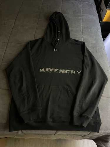 Givenchy Givenchy Distressed Logo Black Hoodie