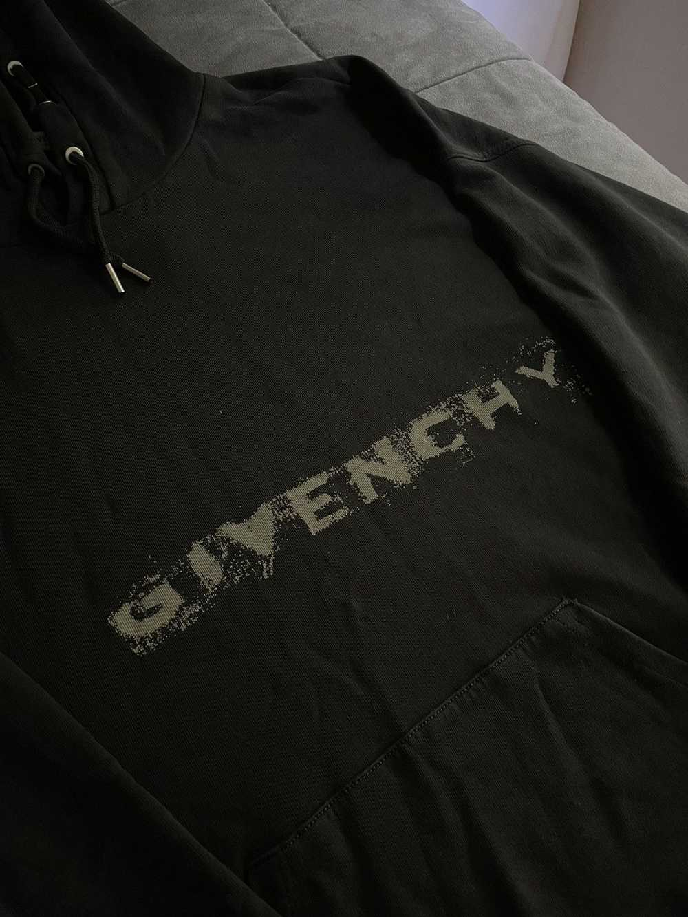 Givenchy Givenchy Distressed Logo Black Hoodie - image 2
