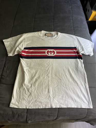 Gucci Gucci Red Navy GG Interlocking T Shirt