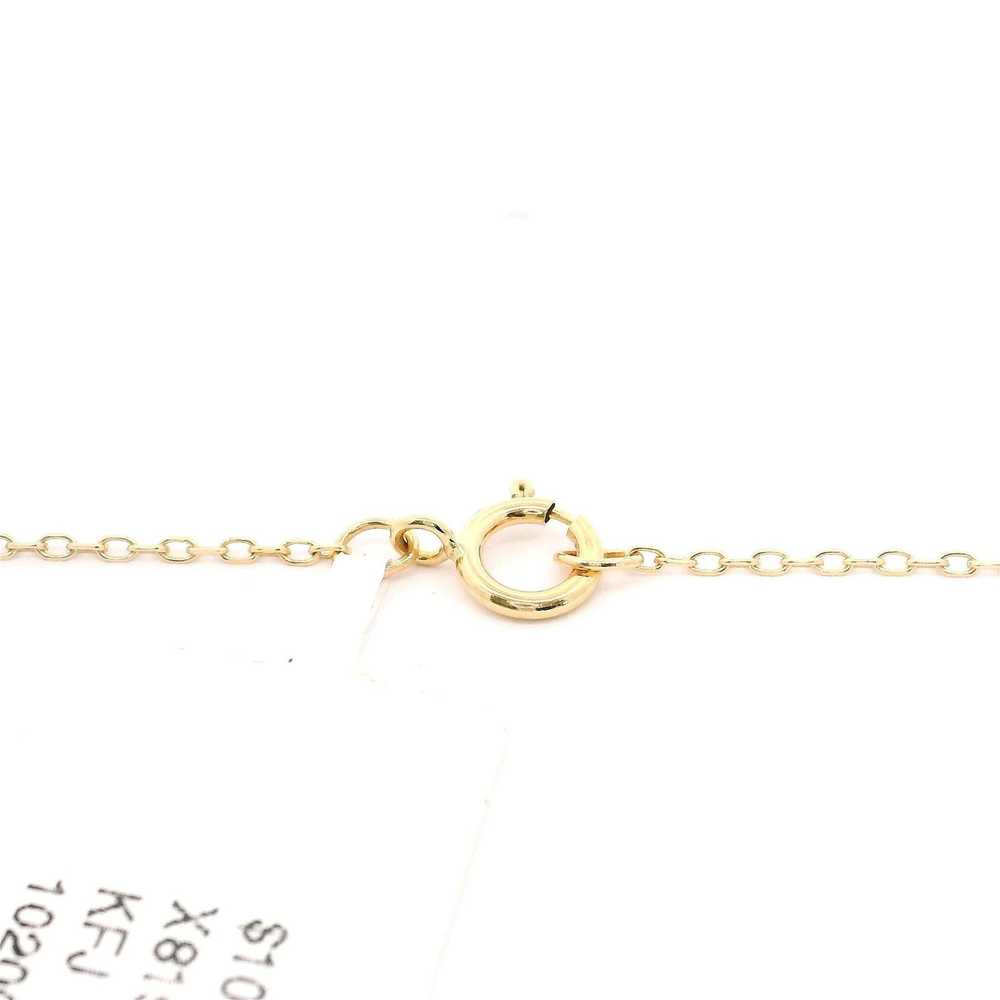 Brand New 14k Yellow Gold and Diamond Circle Pend… - image 6