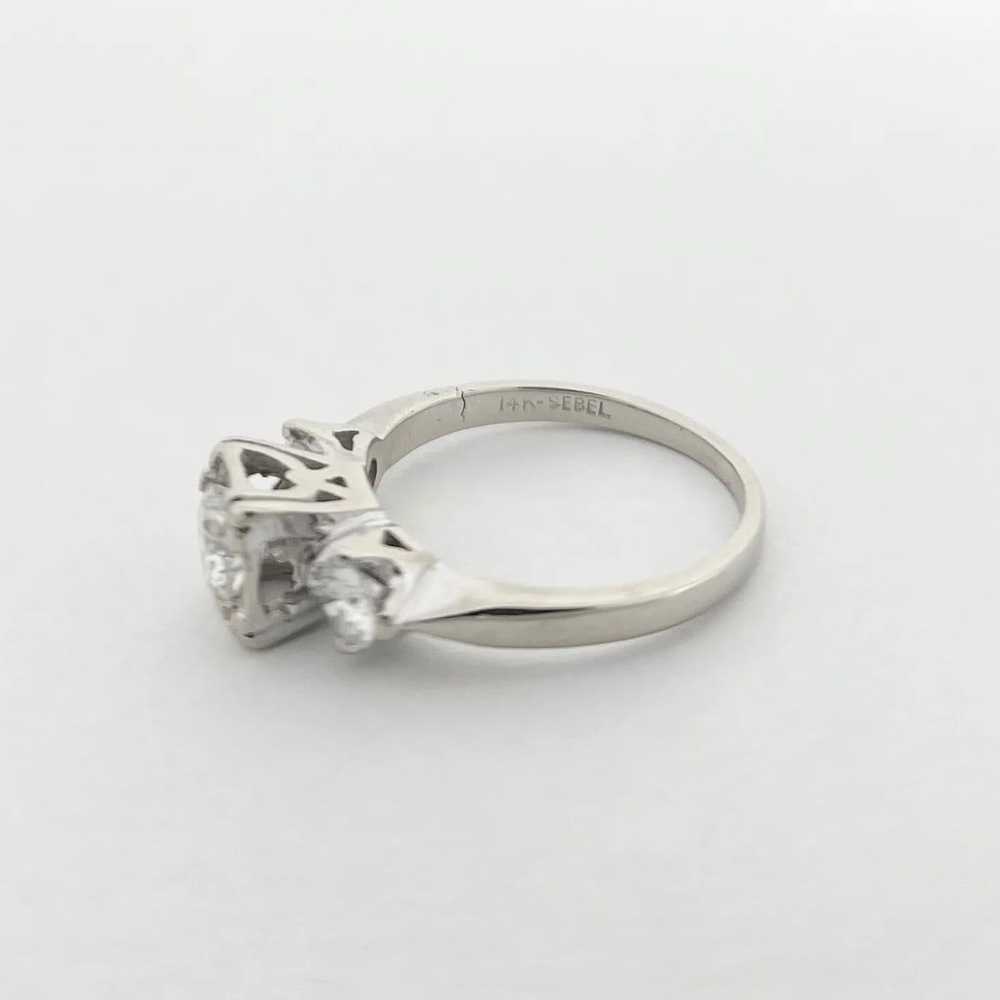 Vintage 1950's 1960's Diamond Engagement Ring 14K… - image 9