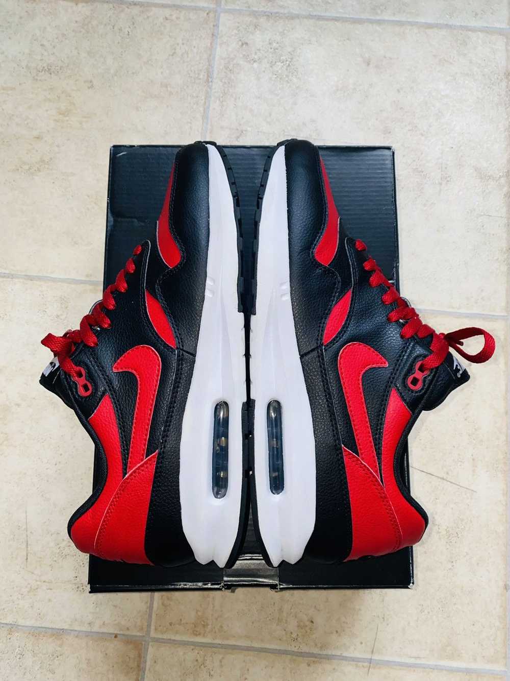 Bred × Jordan Brand × Nike NikeLab Air Max1 Lunar… - image 2