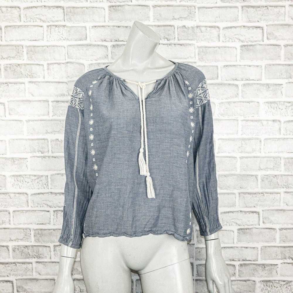 Roberta Roller Rabbit Women's Chambray Boho Blous… - image 1