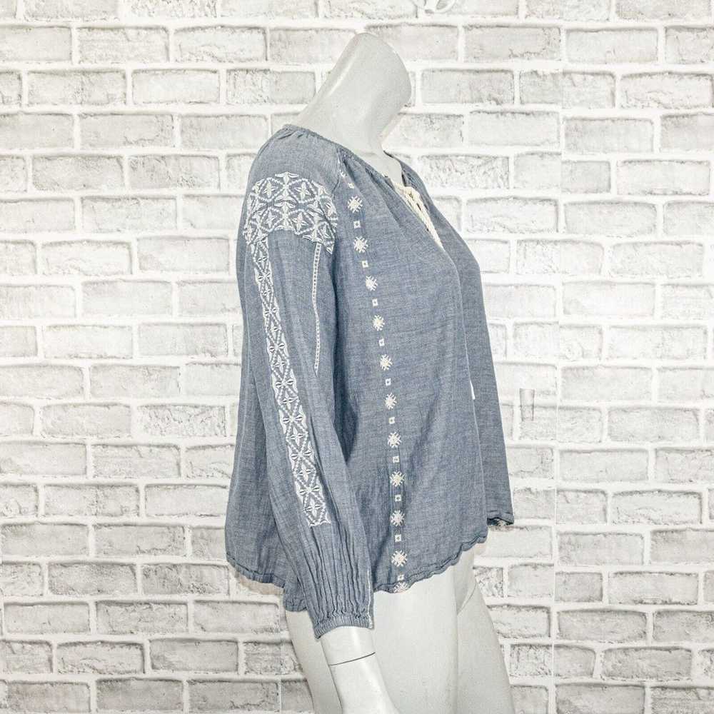 Roberta Roller Rabbit Women's Chambray Boho Blous… - image 3