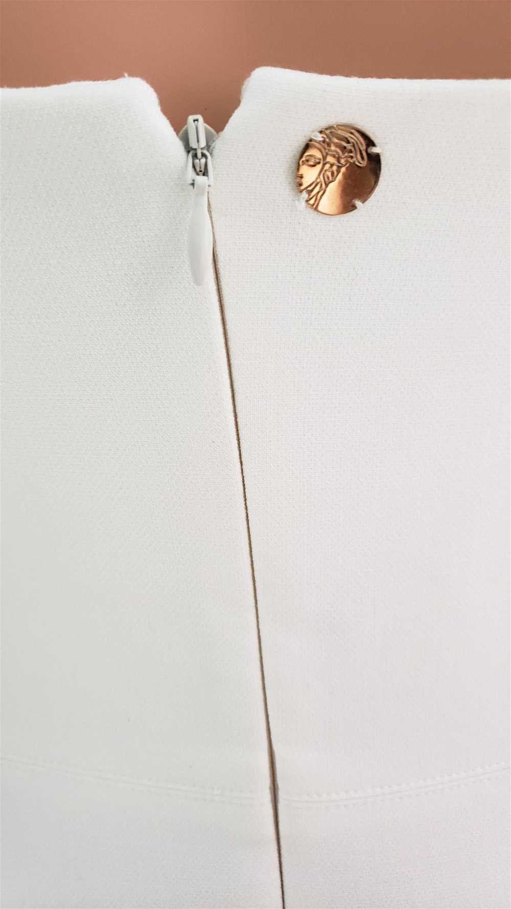 New VERSACE COLLECTION STUD EMBELLISHED WHITE DRE… - image 3