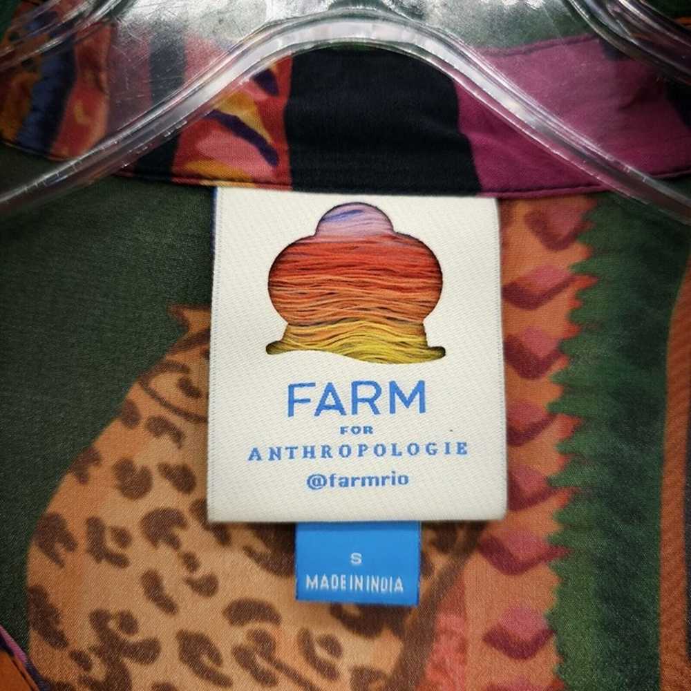 Farm Rio Anthropologie Colorful Button Down Shirt… - image 4