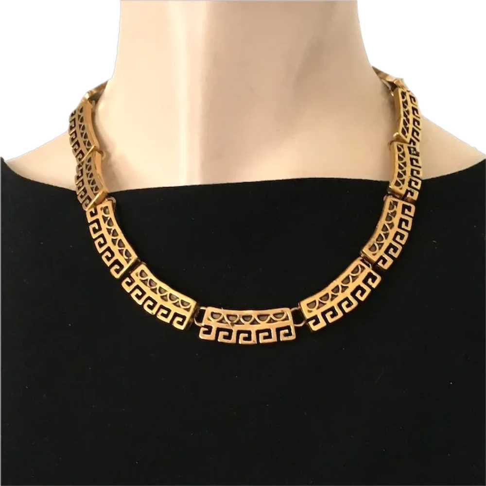 Vintage 70s Modernist French M Buffet Necklace Ca… - image 1