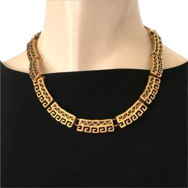 Vintage 70s Modernist French M Buffet Necklace Ca… - image 1