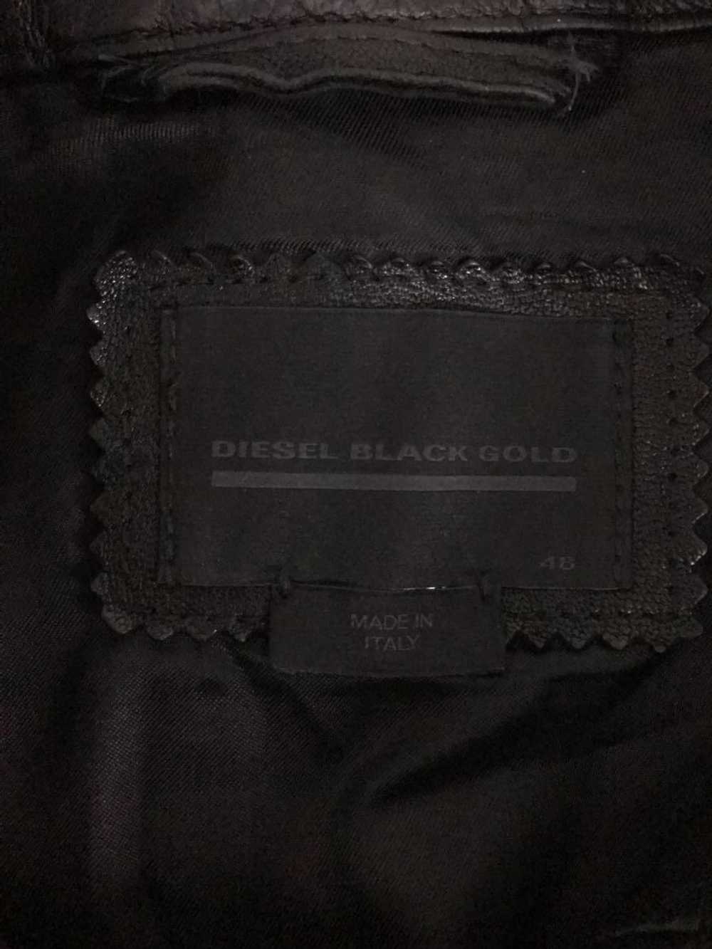 Men's Diesel Blackgold Leather Jacket Blouson/40/… - image 3