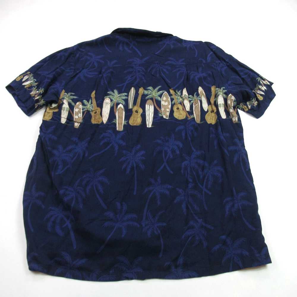 Vintage Hawaiian Shirt Mens 2XL Short Sleeve Butt… - image 3