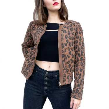 Blank NYC Quilted Leopard Print Boho Chic Grunge B